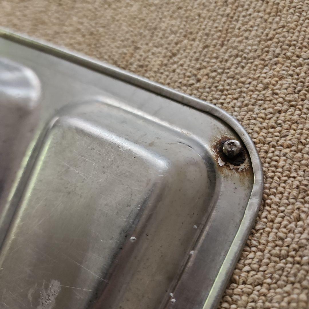 米軍　メストレー　コンパートメントトレイ　ステンレス　4　3枚おまとめ