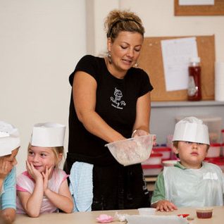 group of children in a cookery class
